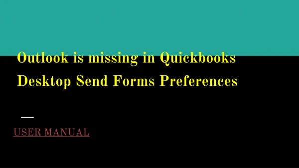 Outlook missing in QuickBooks