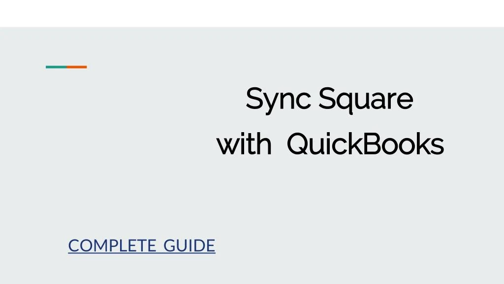 sync square with quickbooks