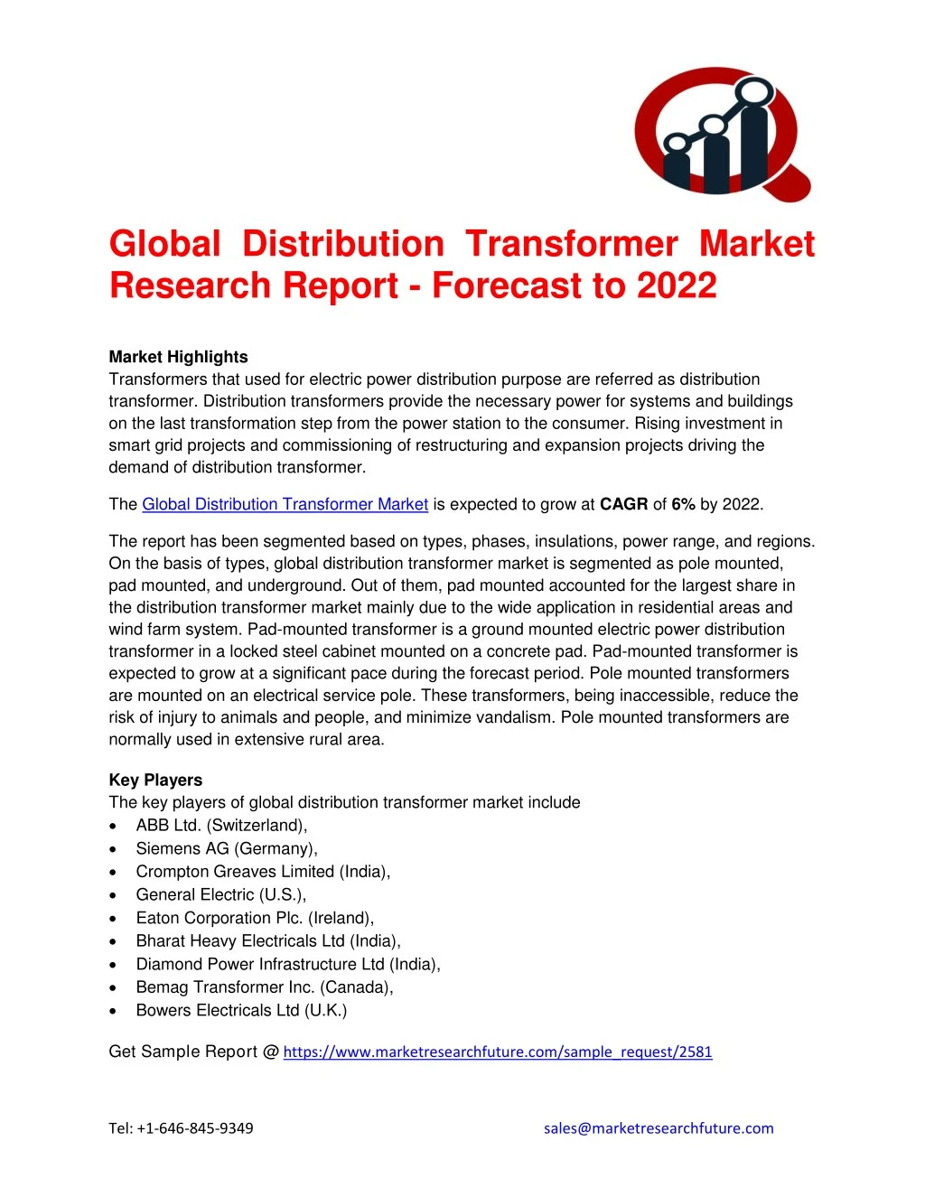 global distribution transformer market research