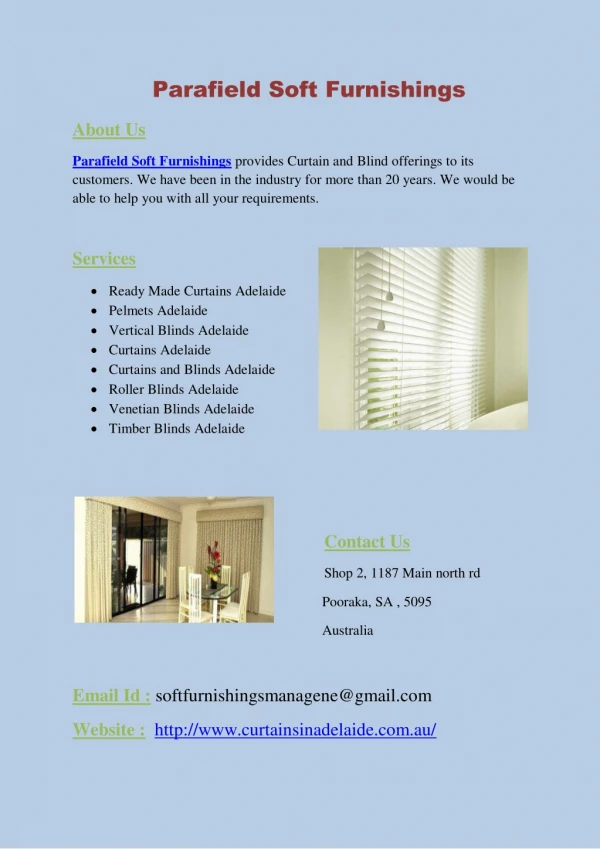 Find Curtain and Blind Services in Adelaide