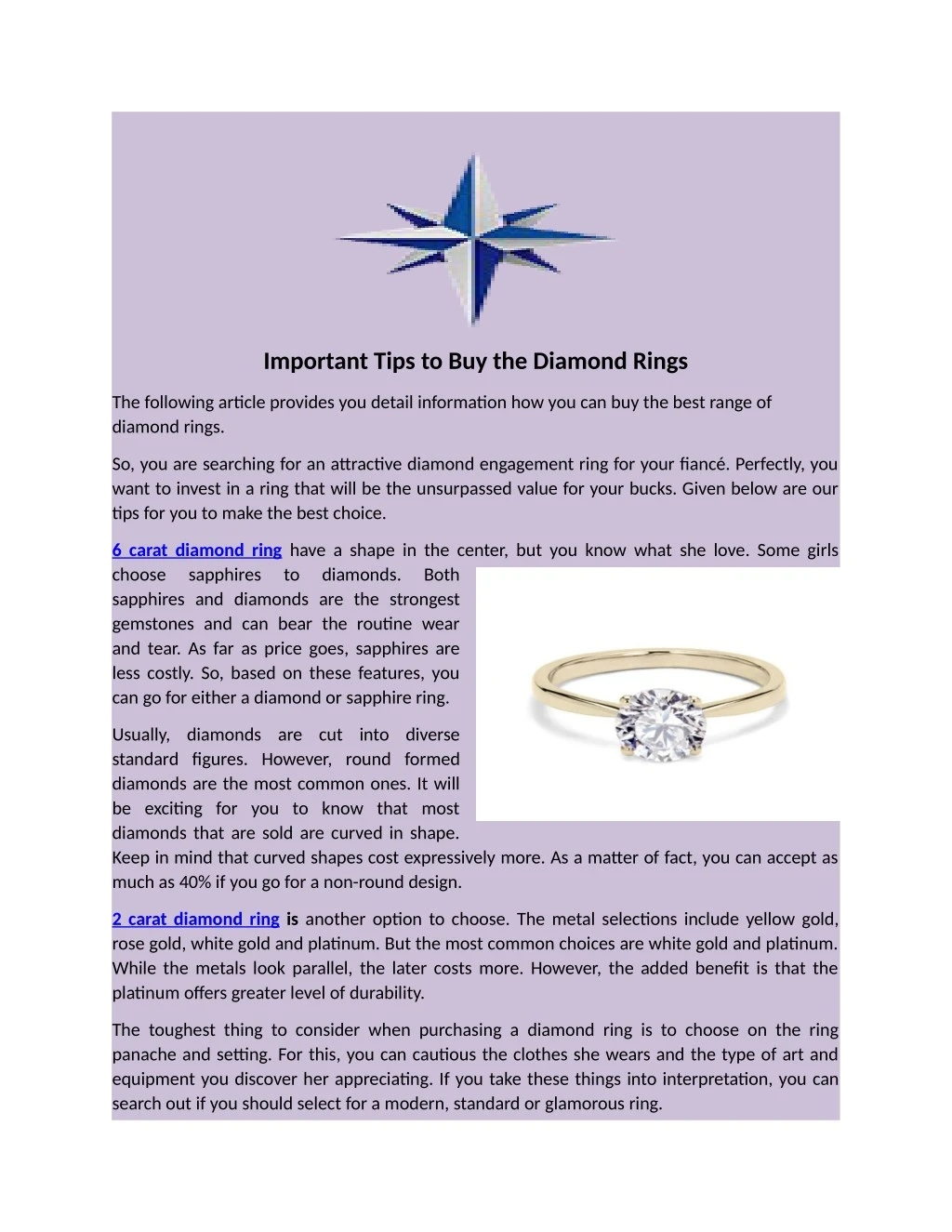 important tips to buy the diamond rings