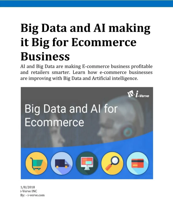 How Big Data and AI add value to your E-commerce business?