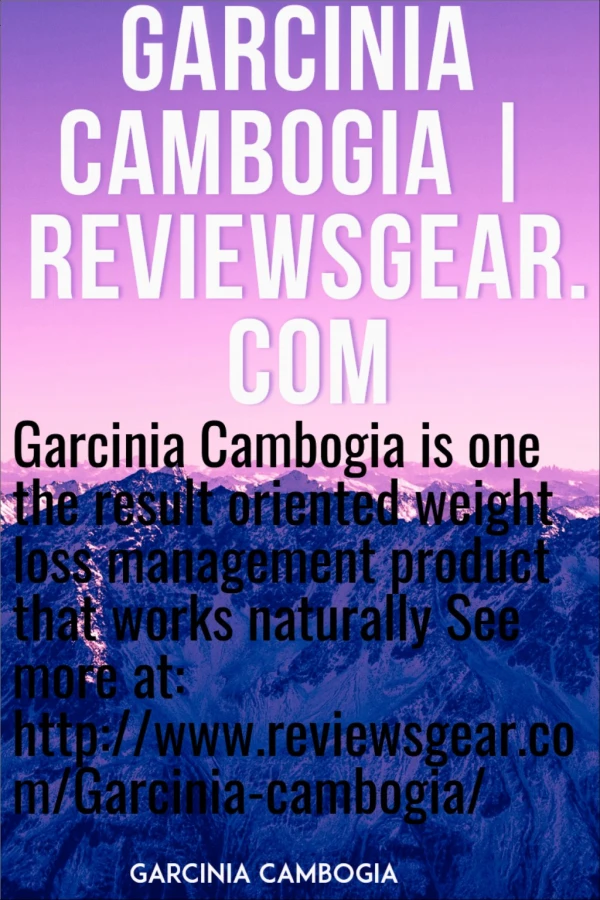 Garcinia Cambogia | ReviewsGear.com