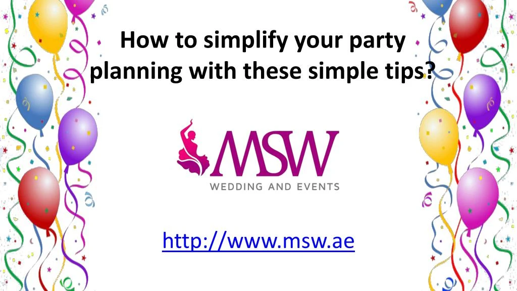 how to simplify your party planning with these simple tips
