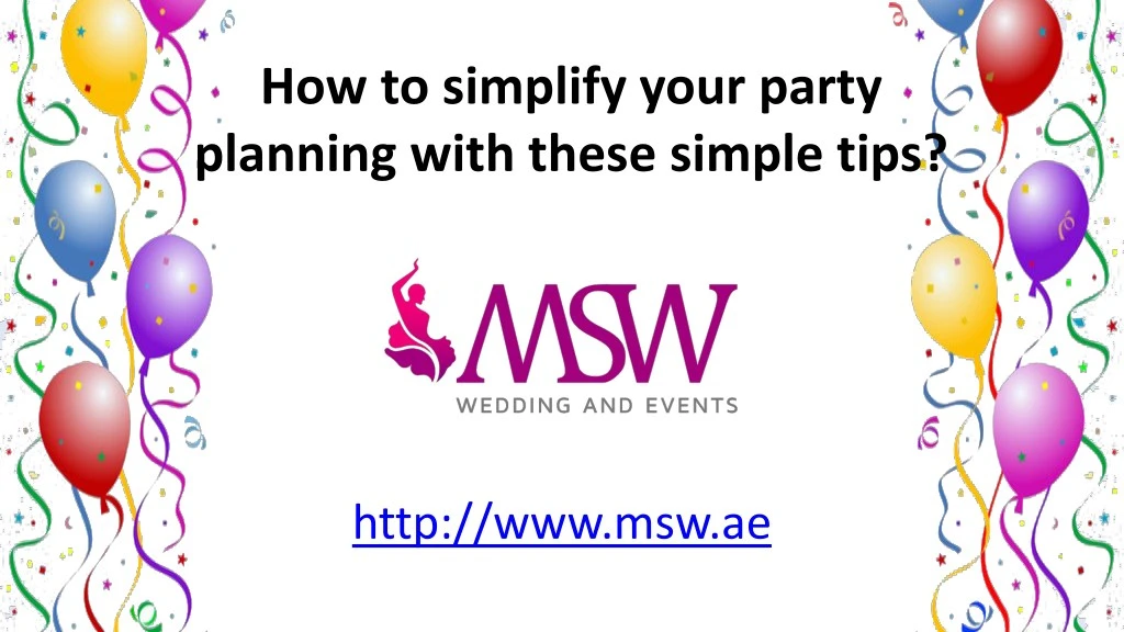 how to simplify your party planning with these