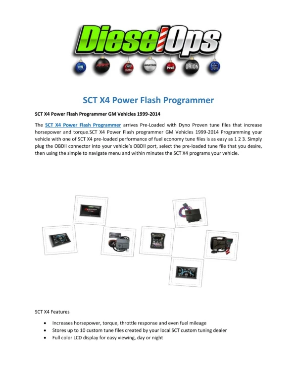 SCT X4 Power Flash Programmer