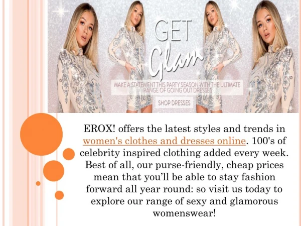 Women's Fashion Online | Shop Celebrity Inspired Clothing | EROX!