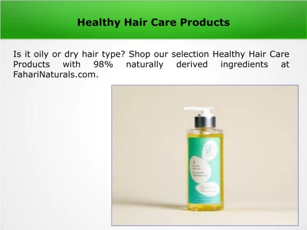 Natural Healthy Hair Care