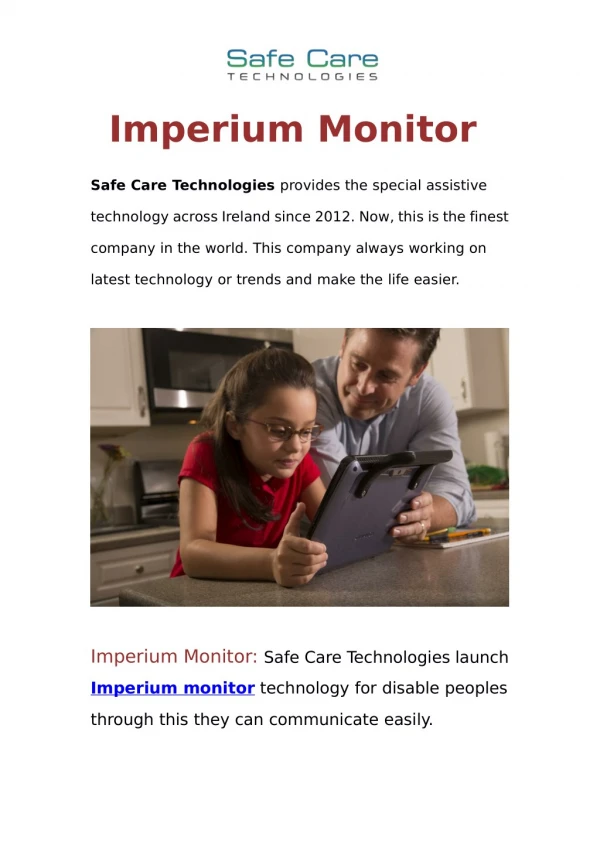 Imperium Monitor - Safe Care Technology