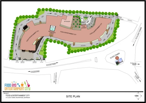 Food and Entertainment City in Dehradun Site Plan