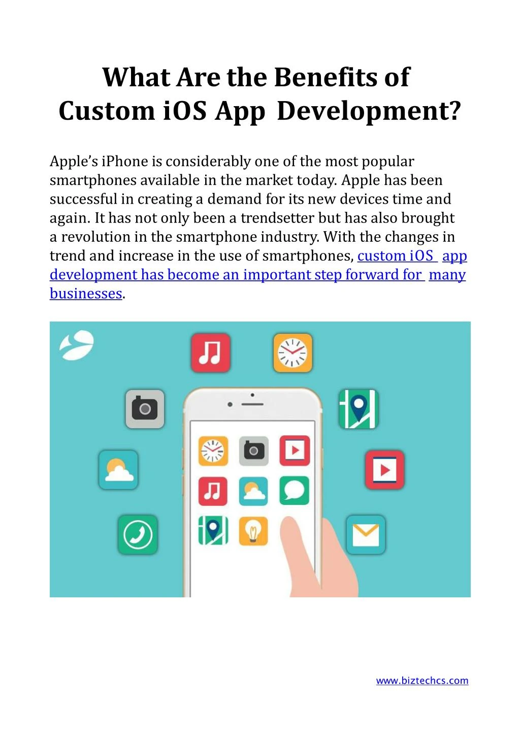 what are the benefits of custom ios app development