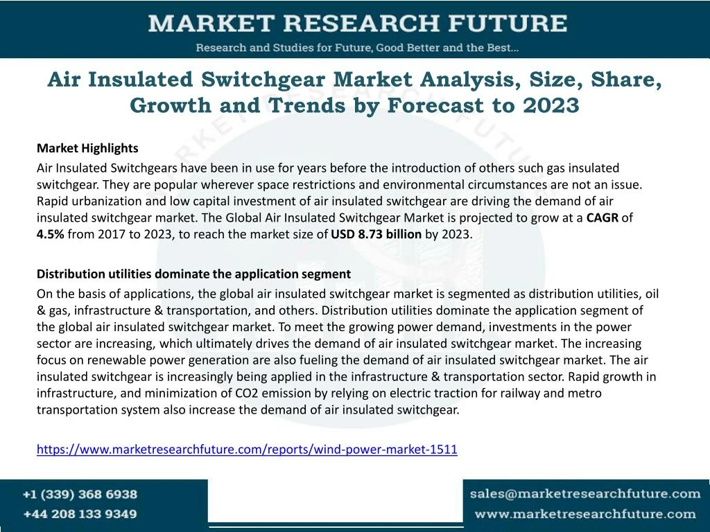 air insulated switchgear market analysis size share growth and trends by forecast to 2023