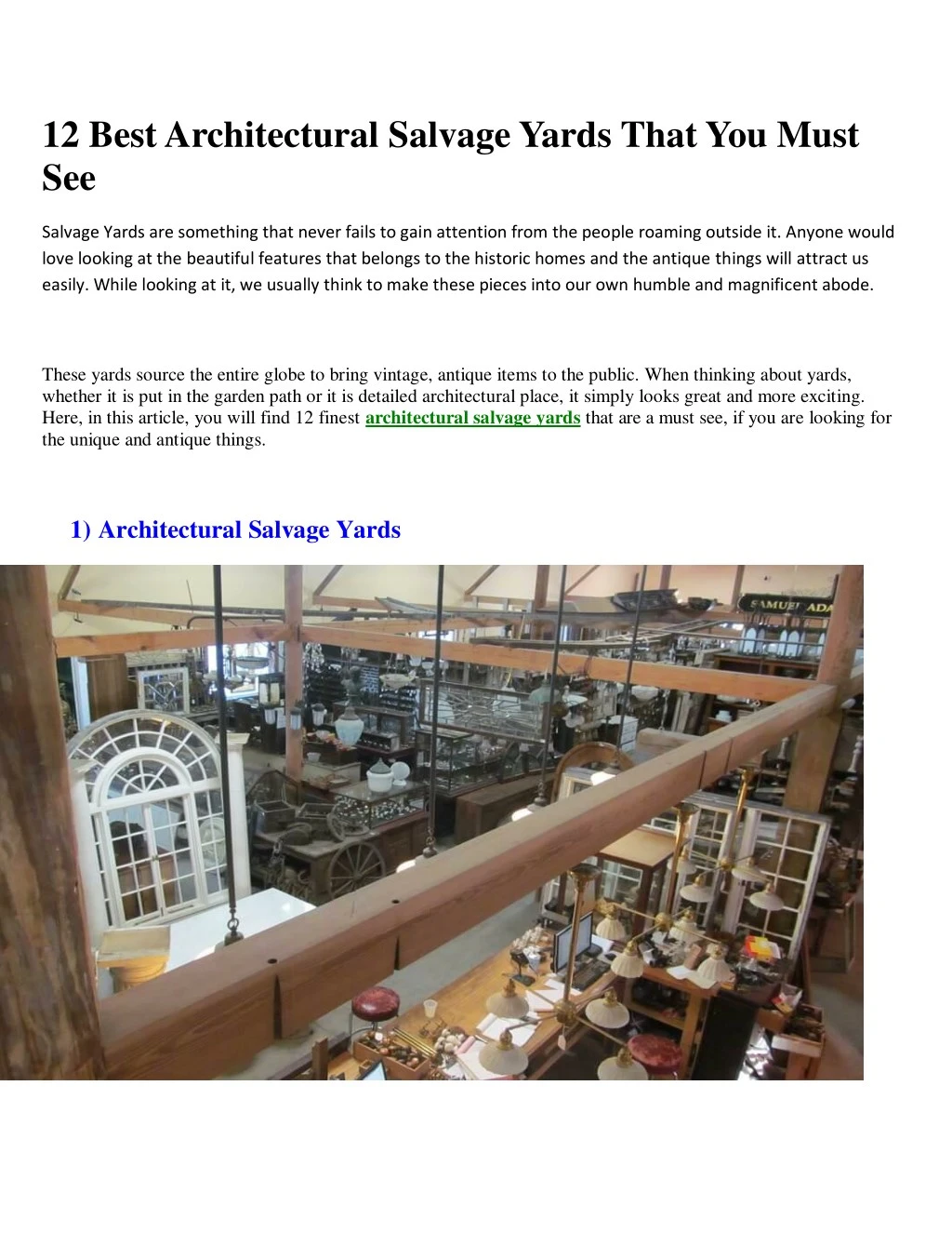 12 best architectural salvage yards that you must
