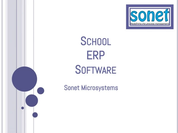 School ERP Software | Sonet Microsystems