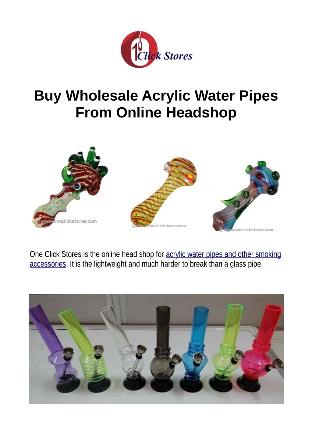 buy wholesale acrylic water pipes from online