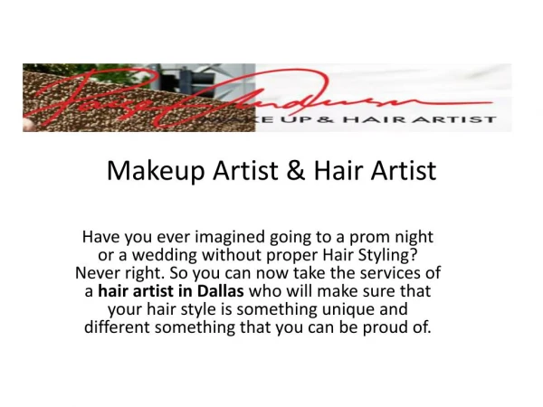 makeup & hair artist