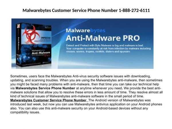 Malwarebytes anti-virus license Key Activating Problems1-888-272-6111