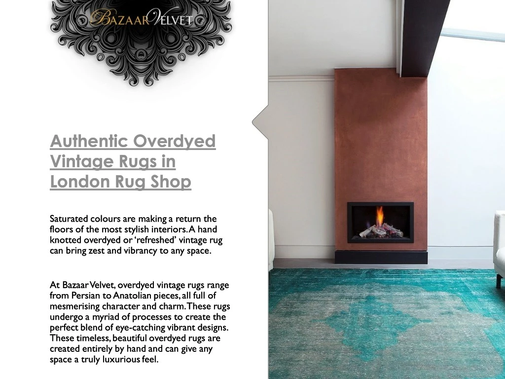 authentic overdyed vintage rugs in london