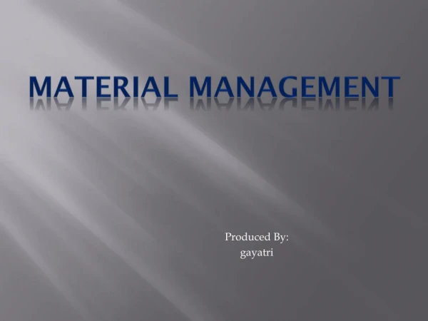 material management