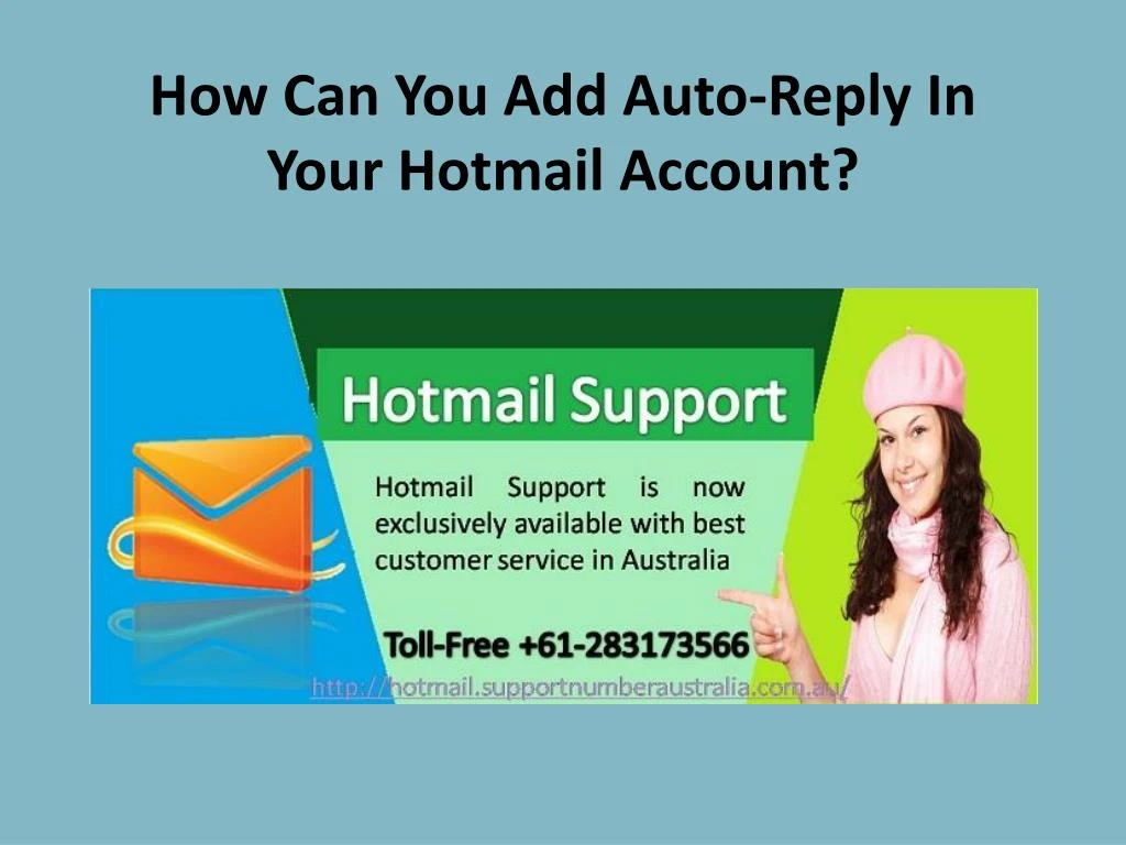 how can you add auto reply in your hotmail account