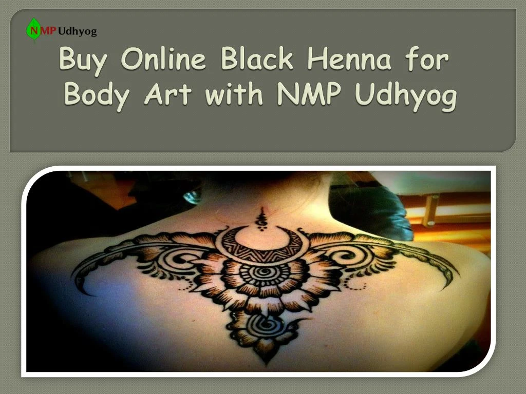 buy online black henna for body art with nmp udhyog