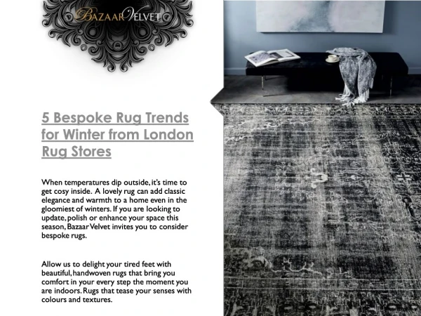 5 Bespoke Rug Trends for Winter from London Rug Stores