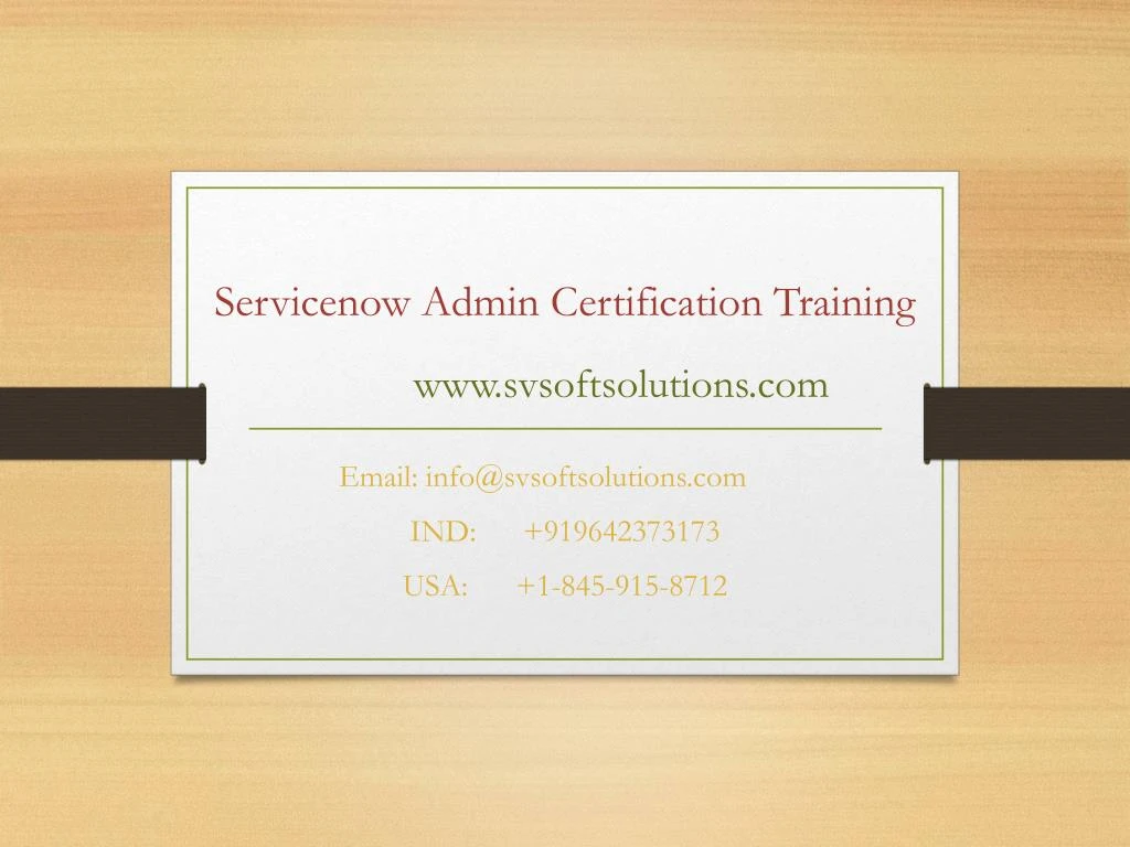servicenow admin certification training www svsoftsolutions com