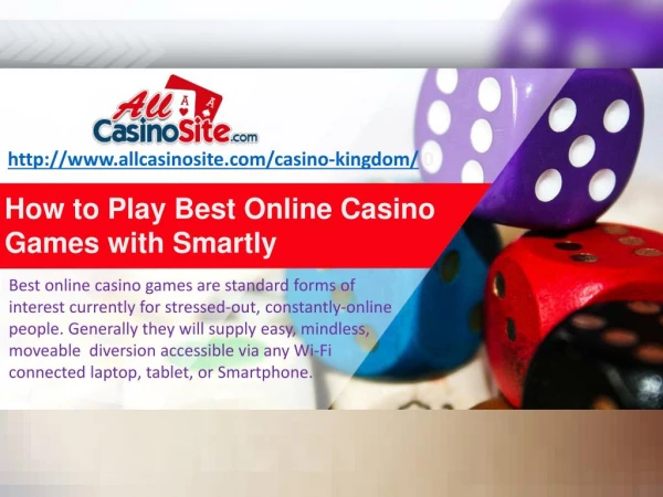 How to Play Best Online Casino Games with Smartly