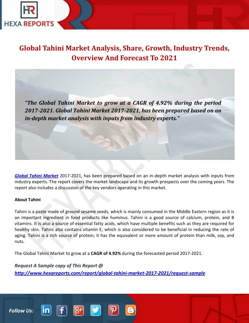 global tahini market analysis share growth