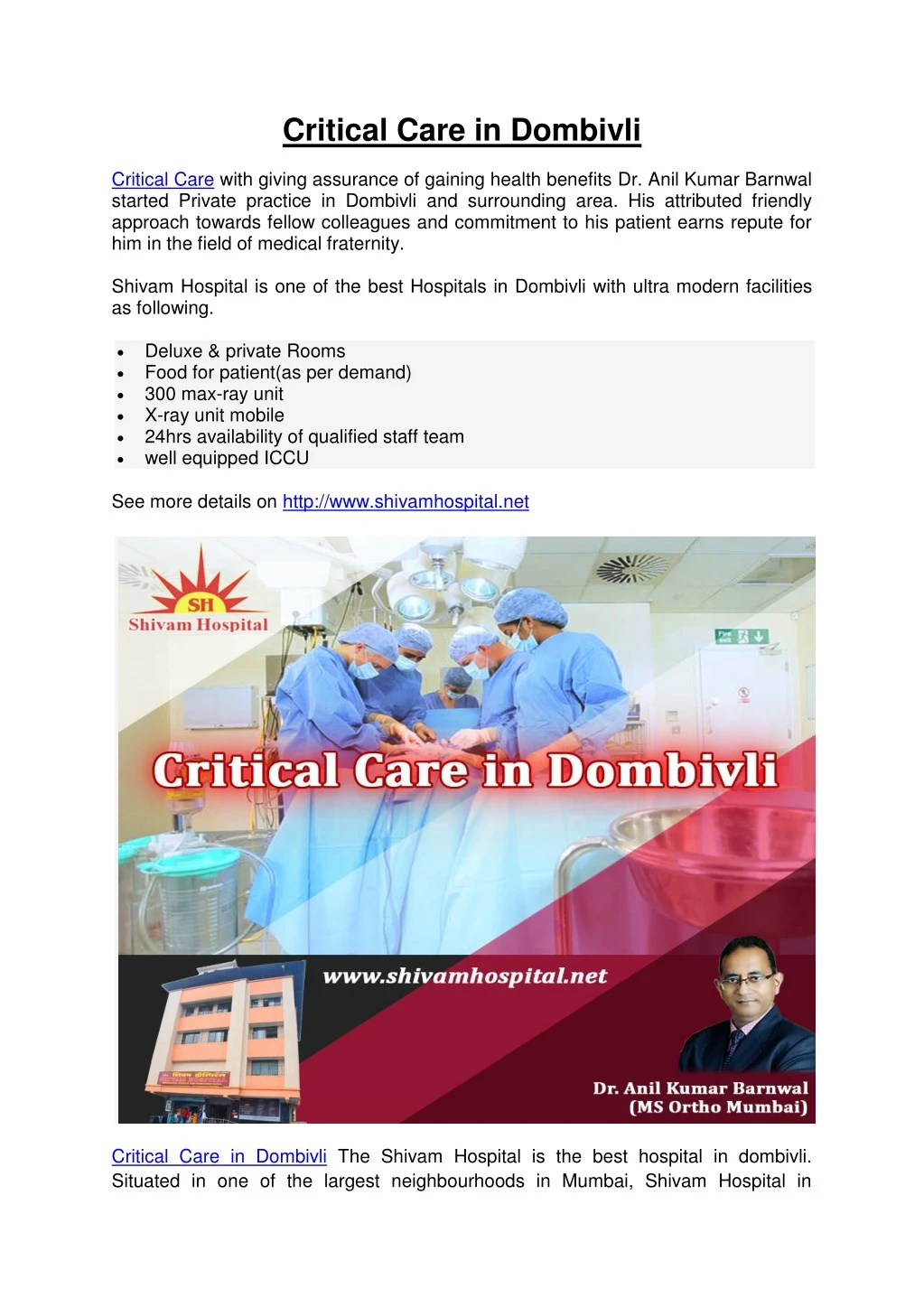 critical care in dombivli
