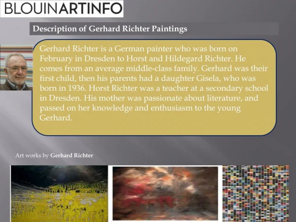 Description of Gerhard Richter Paintings