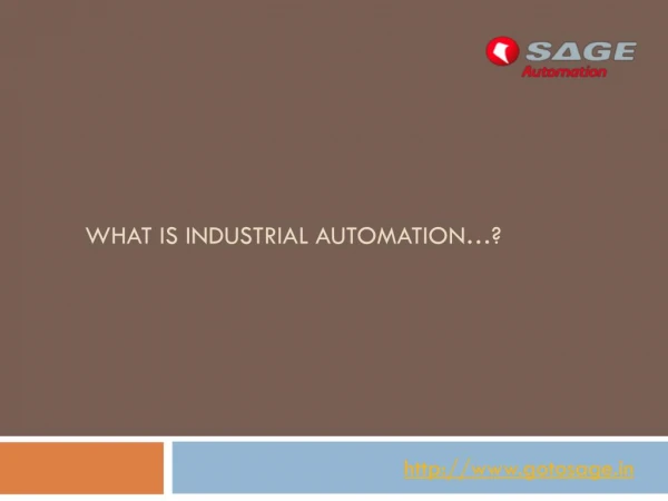 What is Automation and Tools | Sage Automation Thane