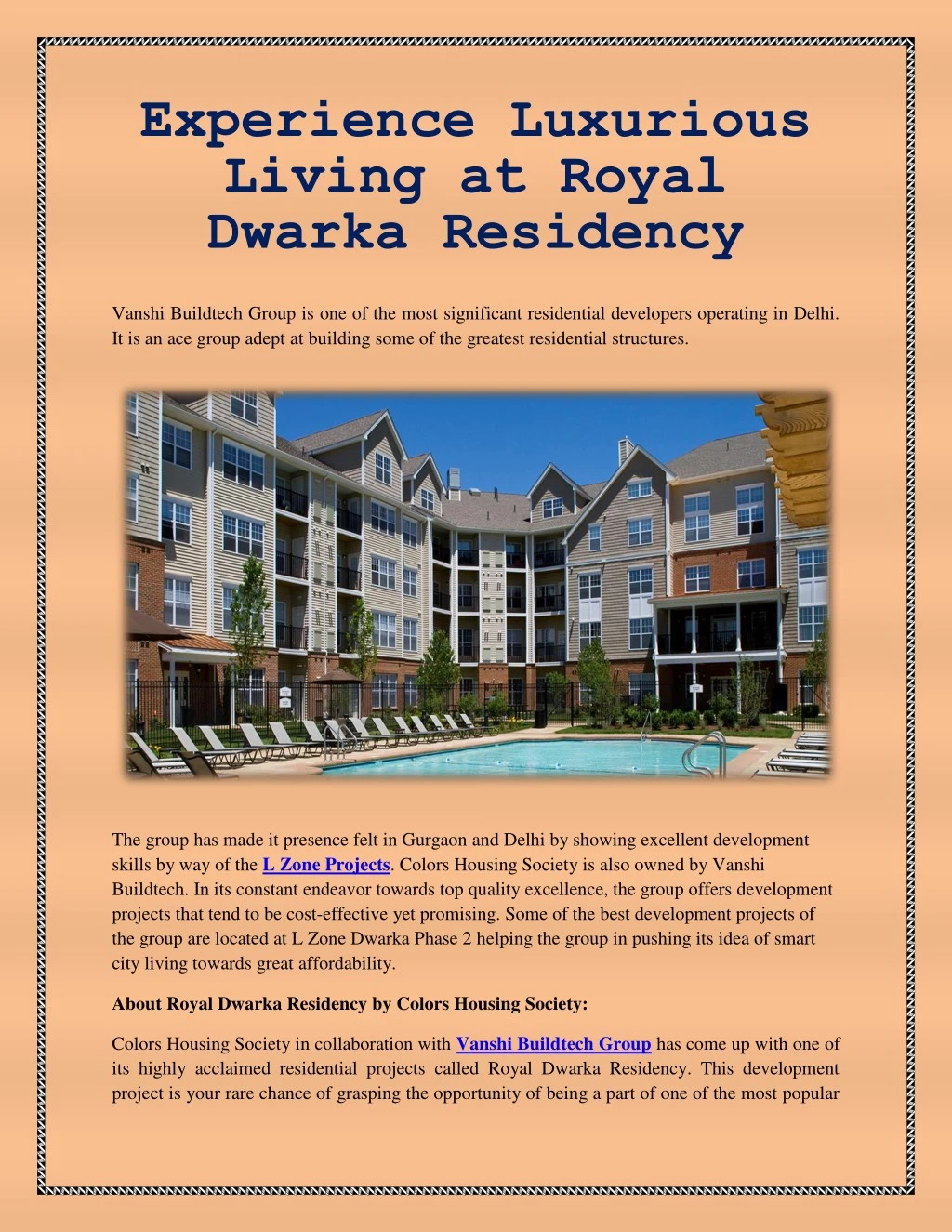 experience luxurious living at royal dwarka