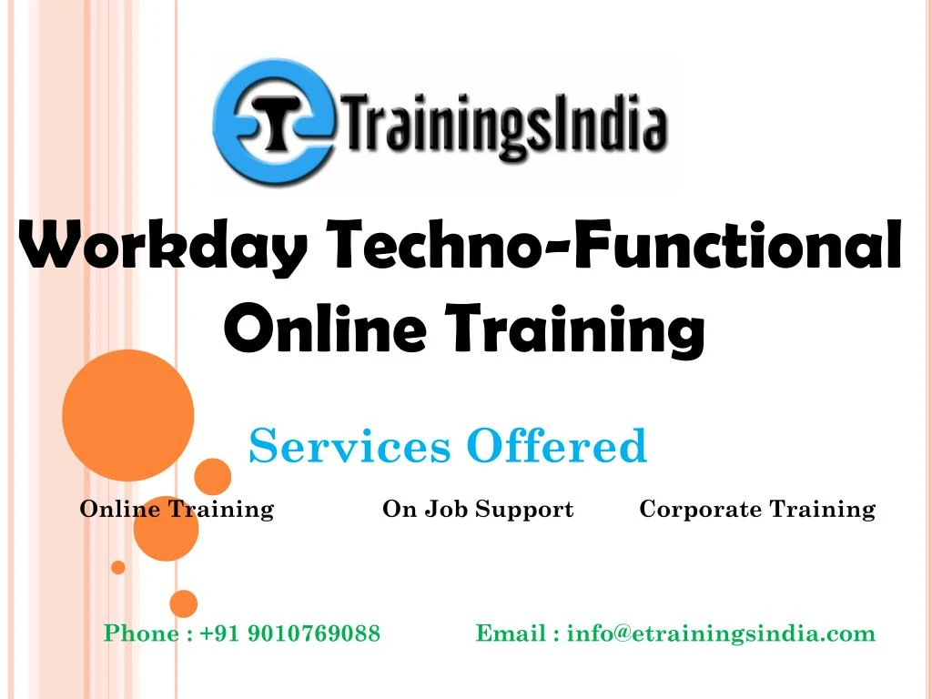 workday techno functional online training
