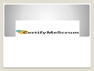 Scrum Certification - slide 1