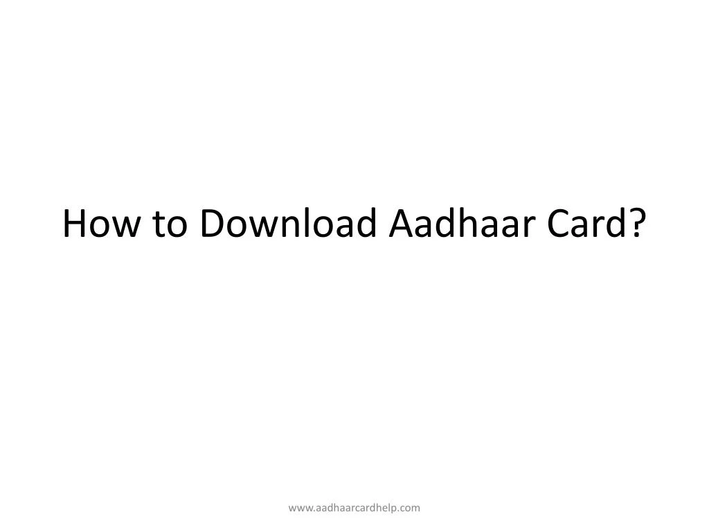 how to download a adhaar card