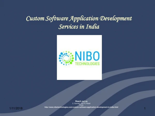 Custom Software Application Development Services in India - NIBO Technologies