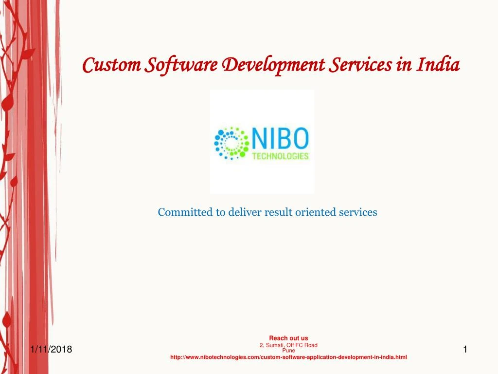 custom software development services in india