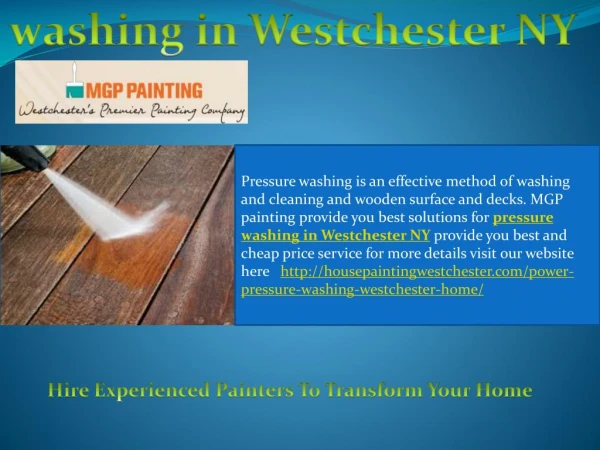 Hire Pressure washing in Westchester NY