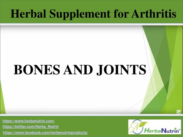 Herbal supplements for Arthritis and Joint Pain â€“ Herbanutrin