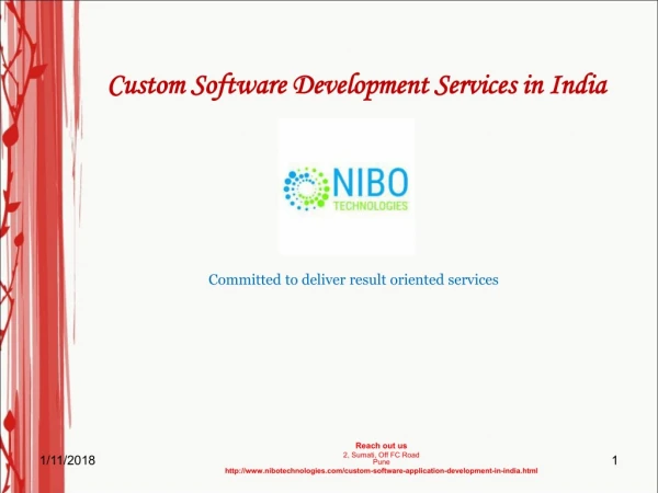 Custom Software Development Services in India - NIBO Technologies