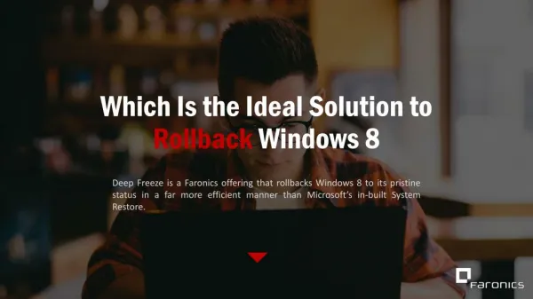 Rollback Windows 8 with Deep Freeze