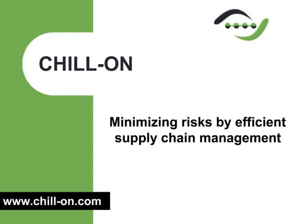 Minimizing risks by efficient supply chain management
