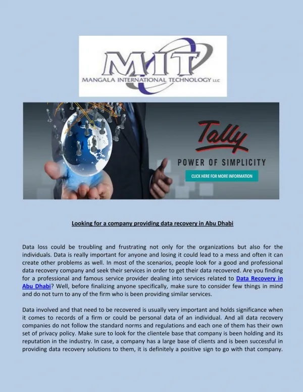 IT Companies in Abu Dhabi - MIT Group