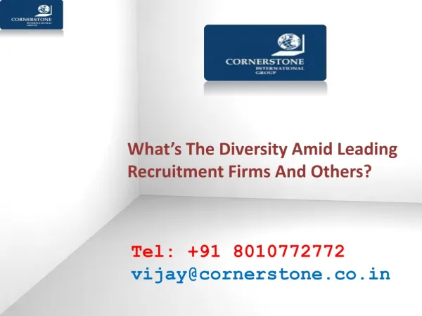 What’s The Diversity Amid Leading Recruitment Firms And Others?