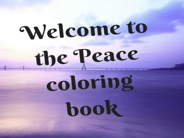 Peace Coloring Book - Painting for Peace Coloring Book