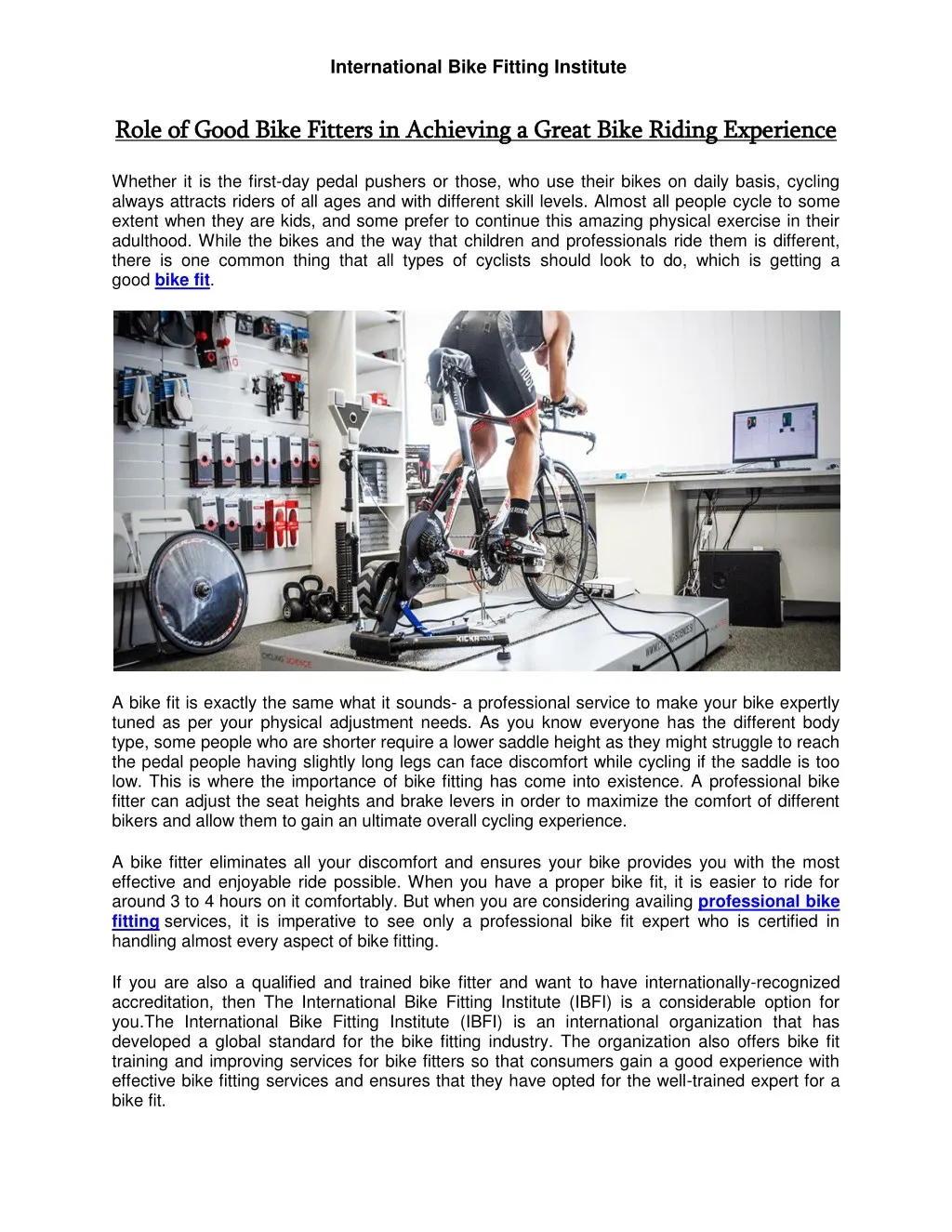 international bike fitting institute