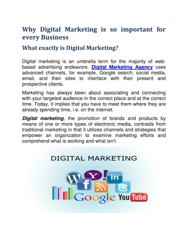 Why Digital Marketing is Important For Every Business?