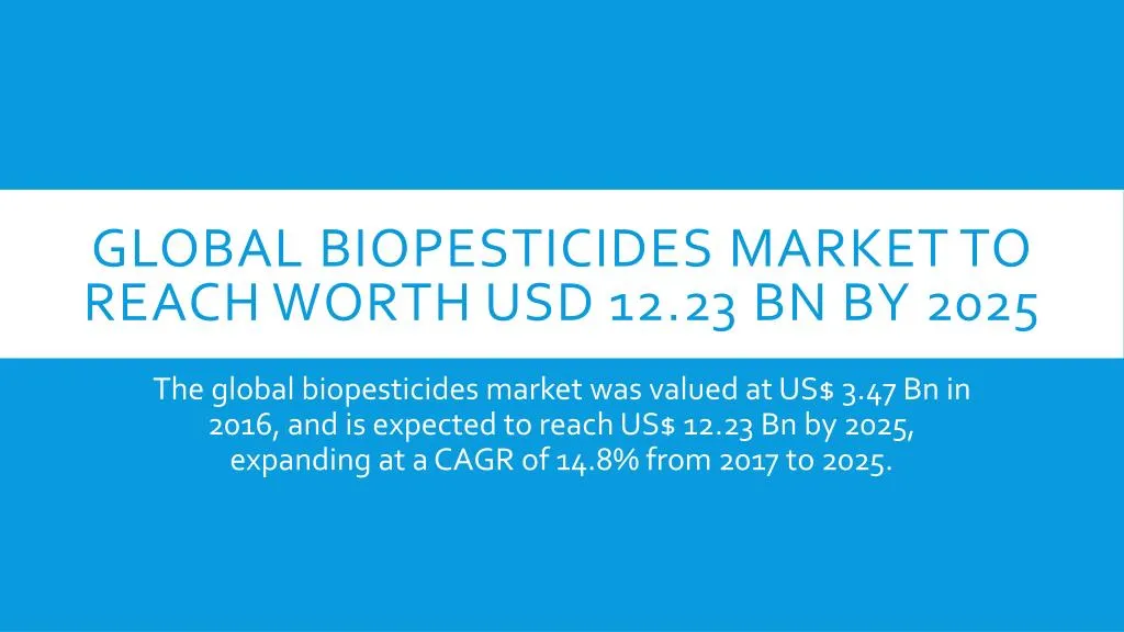 global biopesticides market to reach worth usd 12 23 bn by 2025