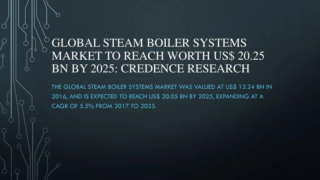 global steam boiler systems market to reach worth us 20 25 bn by 2025 credence research